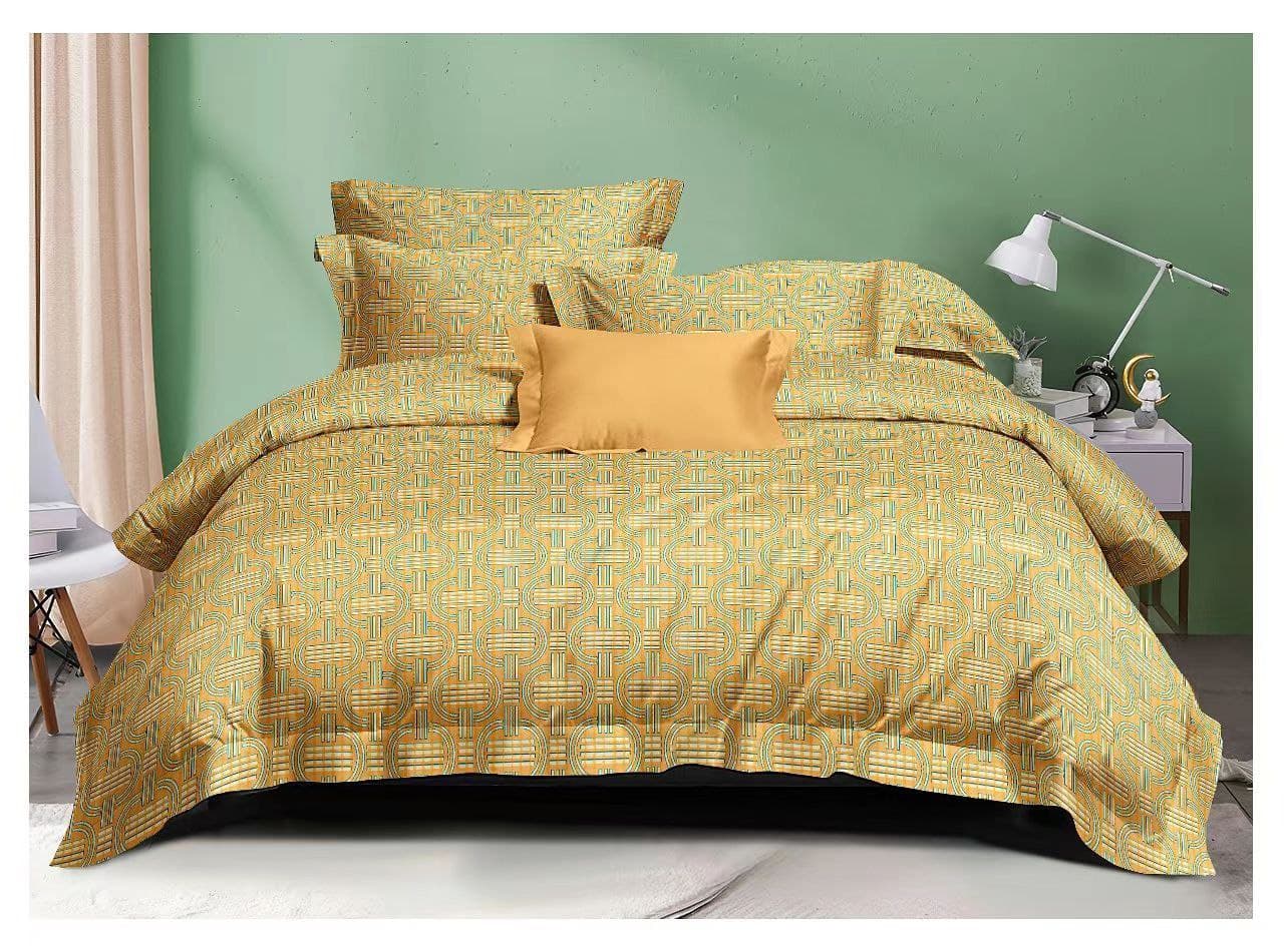 Jaune and vert bed with