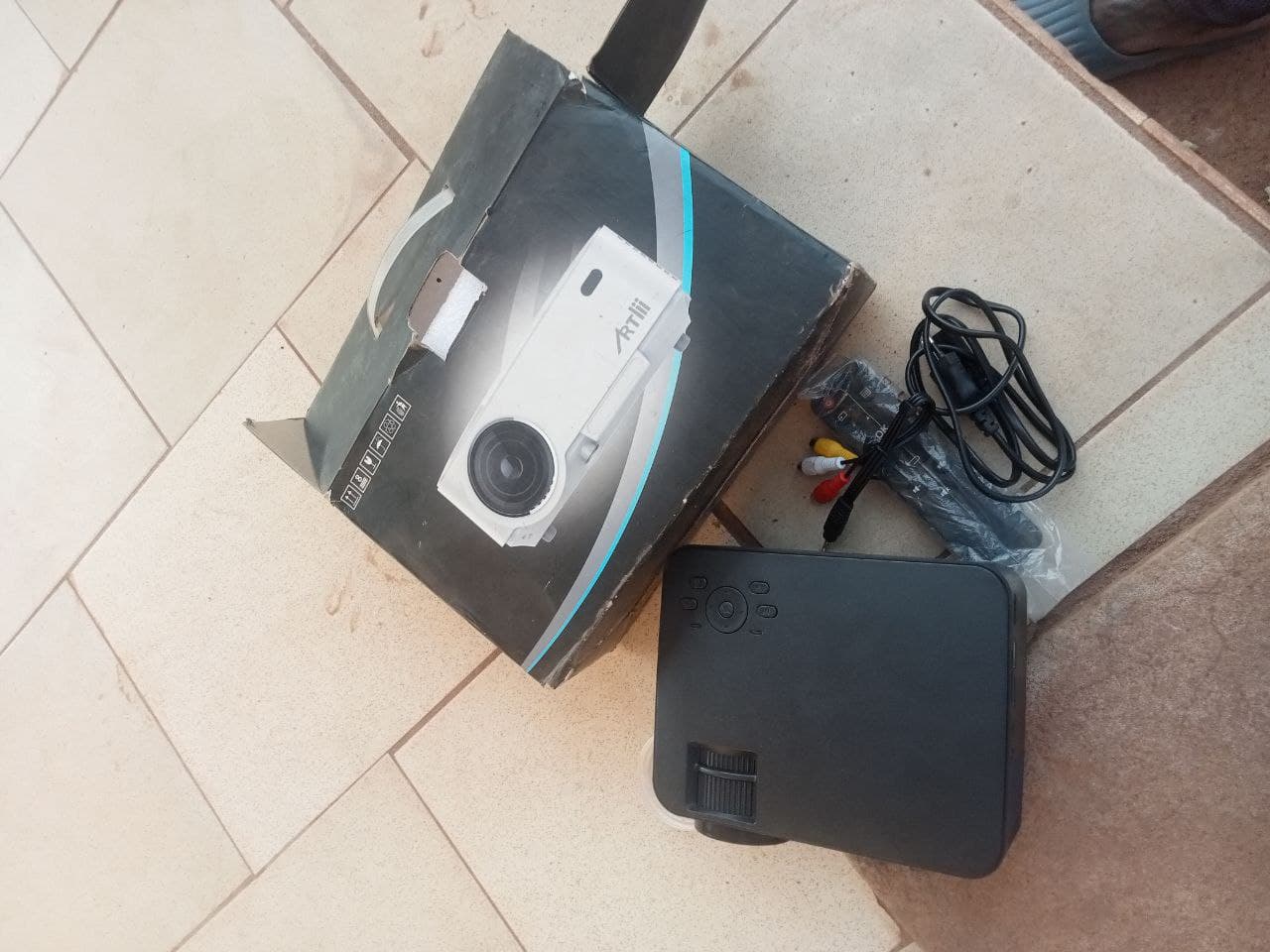 Camera and box the ground