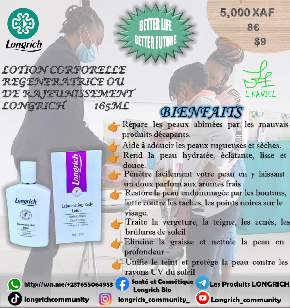 Lotion corporelle régénératrice, lisez les bienfaits et dites moi vous même 🔥🥰💜🤍
Quelque soit to