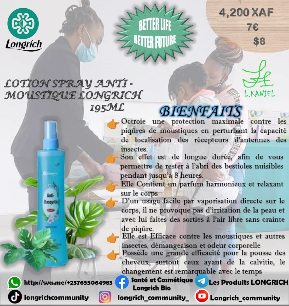 Spray anti-moustique, une révolution 😊🥰 adoptez le et témoignez de vous même 😍💙💚
Quelque soit t