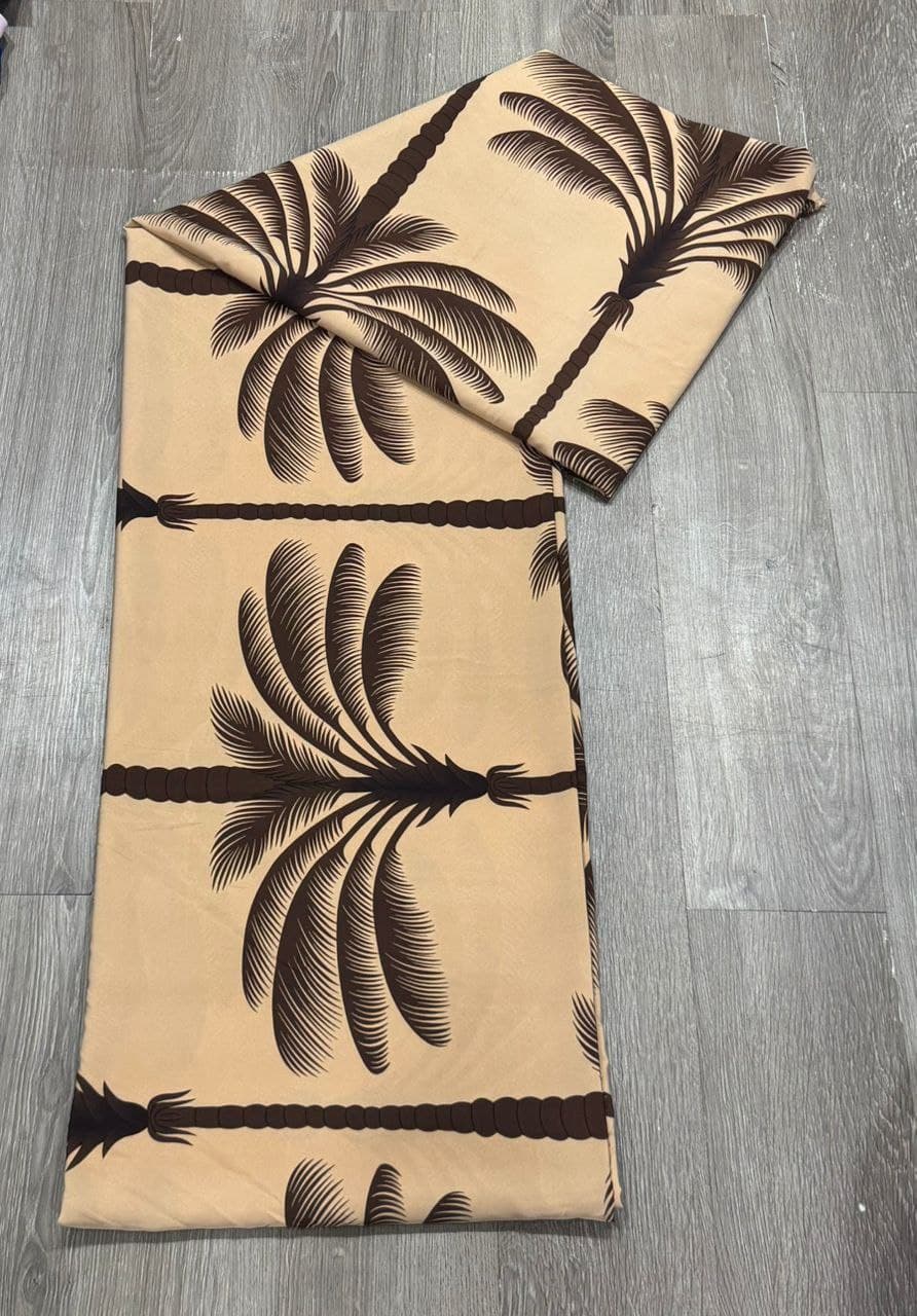 Brown and noir hawaiian print
