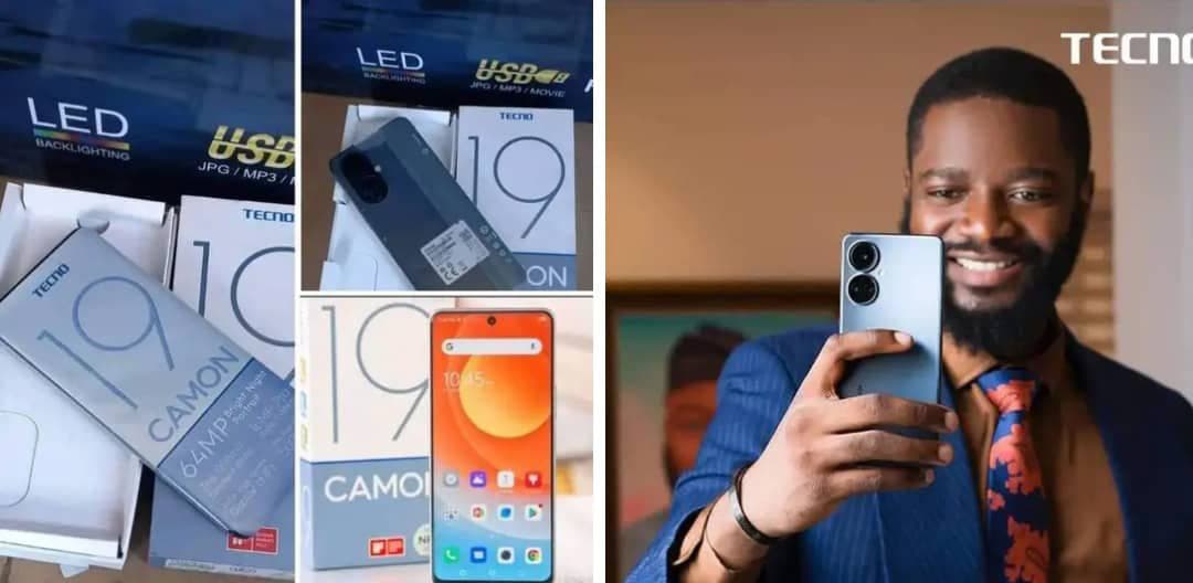 *TECNO CAMON 19 (NEUF DANS SON CARTON) + INCASSABLE OFFERT ; TROC POSSIBLE ; PRIX : 115.000F ; LE GE