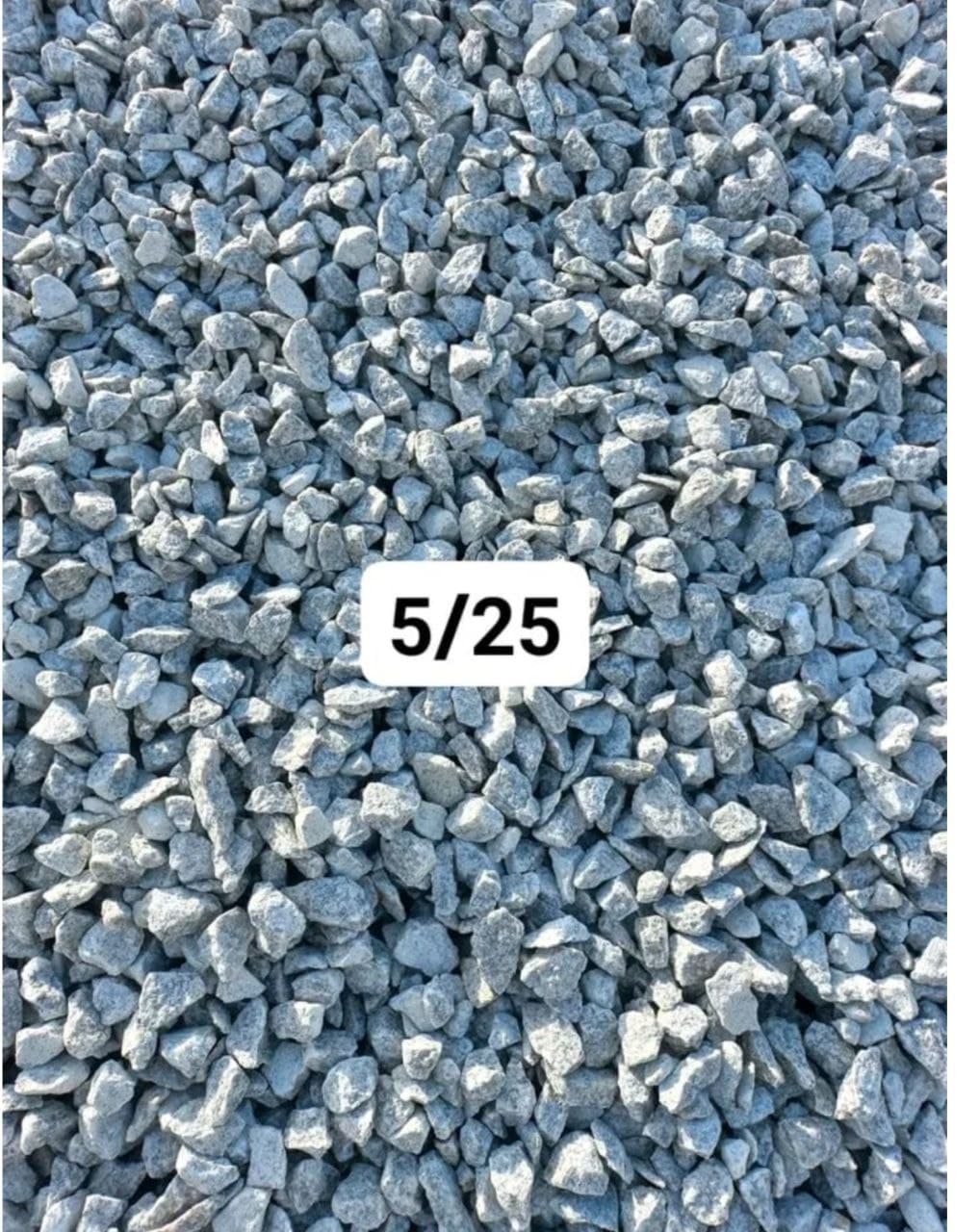 Pile gravel with the number