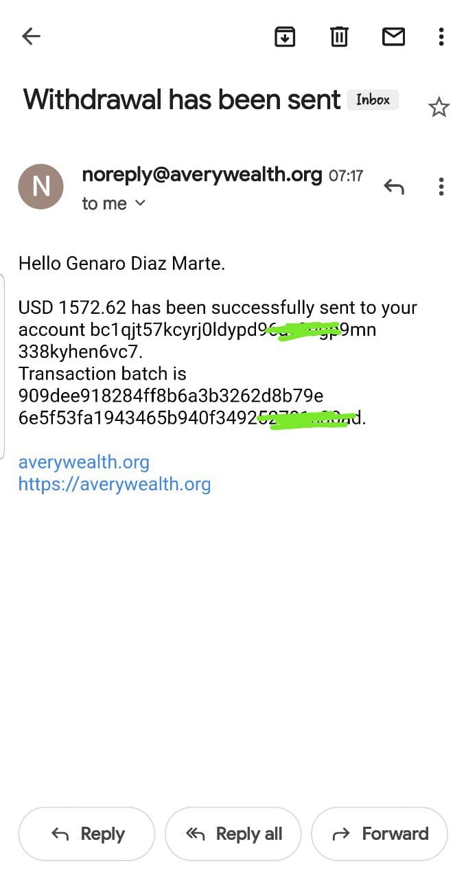 Paying Platform without extra charges.
Avery Wealth is a legit and paying
Join, invest, earn and