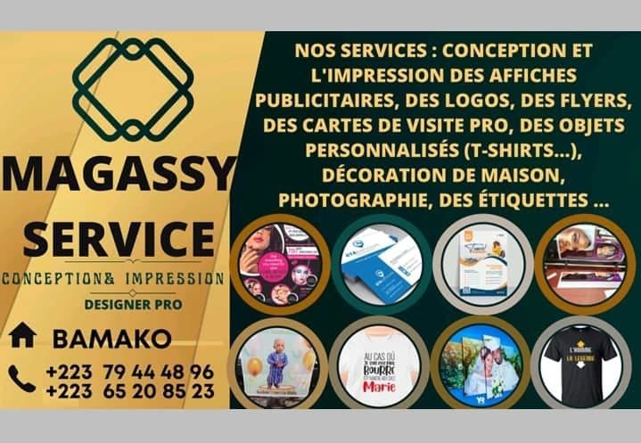 Salut, nous sommes à votre service conception et l'impression de logos, d'affiches publicitaires, de