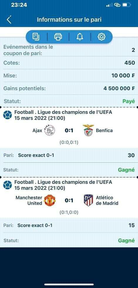 Salut les gars .
Du new pour vous 🤩🤩🤩🤔
Des jolis coupons 1xbet à grosse côte et à fiabilité 💯💯