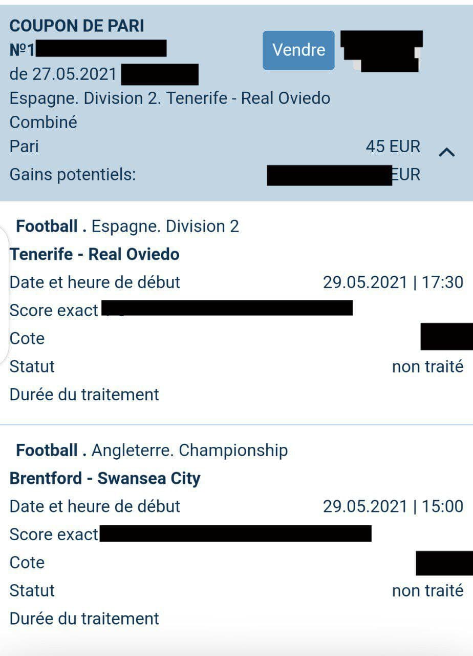 Pour les passionnés de pari foot j'ai une côte sur pour vous venez en PV je vous expliquerai comment