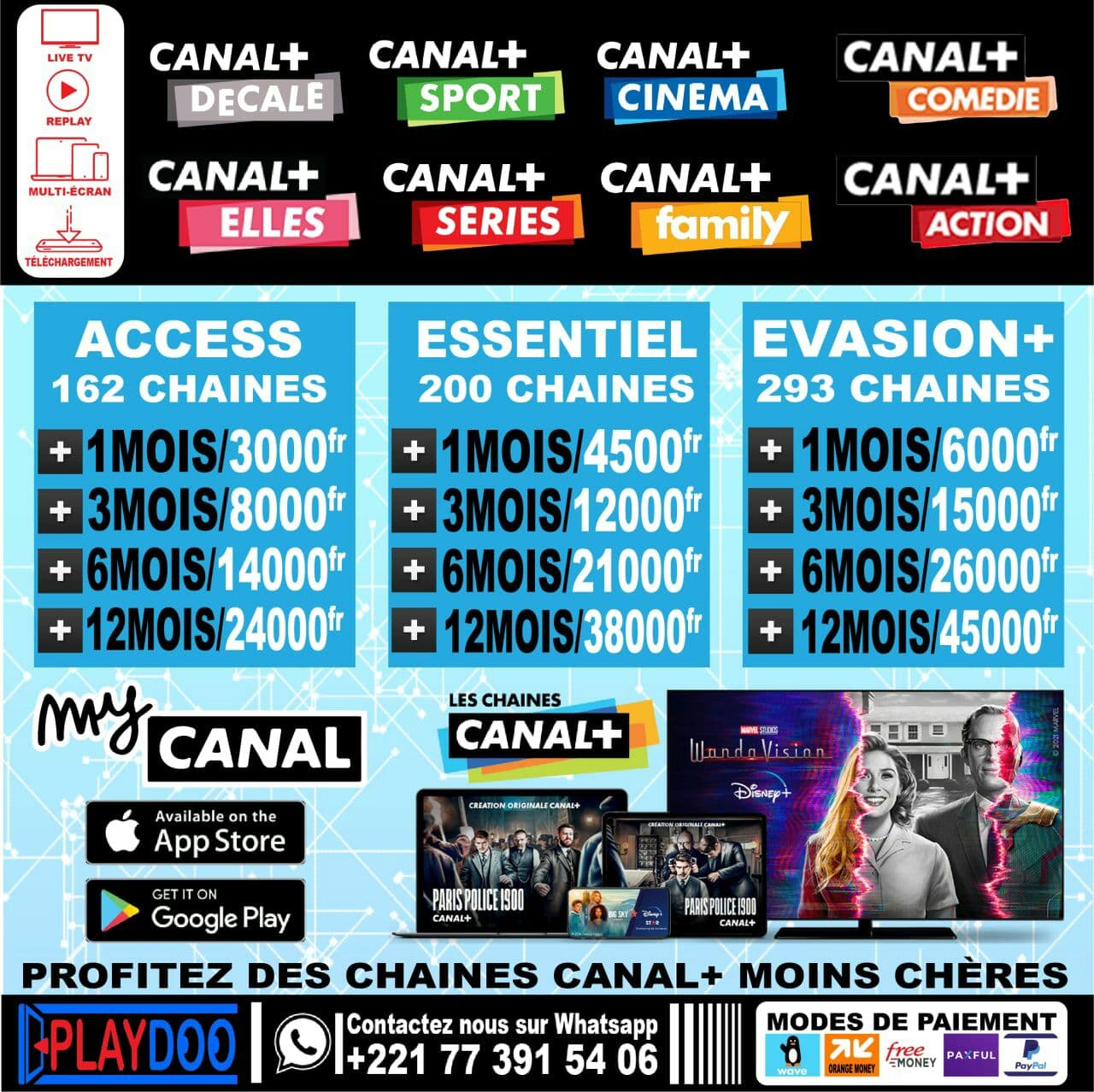 ABONNEMENTS SANS RUPTURE
🔴 NETFLIX à partir de 3000 FCFA
🟣 GIFTCARDS ITUNES à partir de 7000 FCF