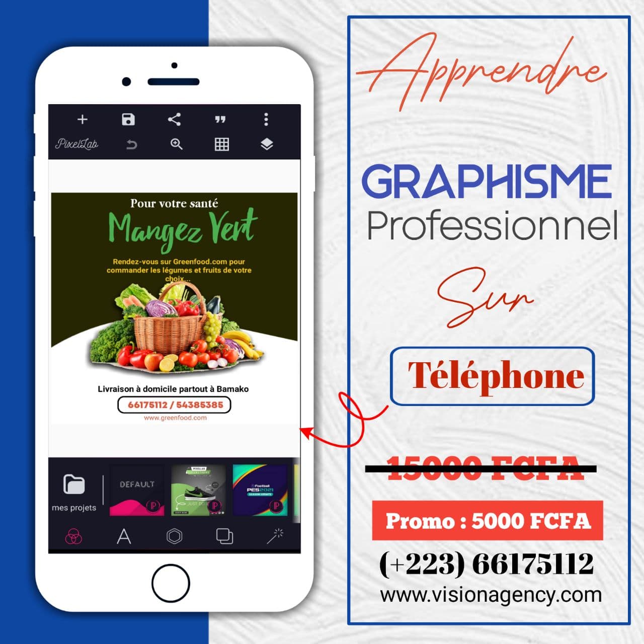 Tu as téléphone portable ?
Gagnes tu de l'argent avec ?
Apprendre le graphisme professional(affiches