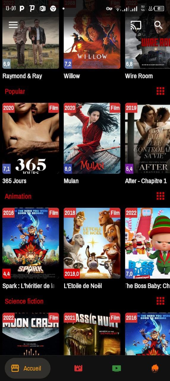Pour ce qui veulent une application pour regarder des films et séries gratuitement c'est disponible