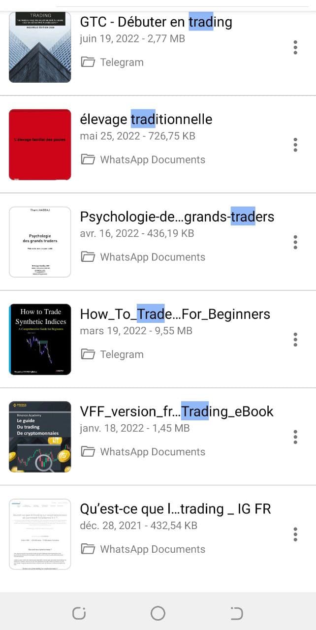 Documents PDF de l'entreprenariat et du trading disponible gratuitement dans notre groupe 👉