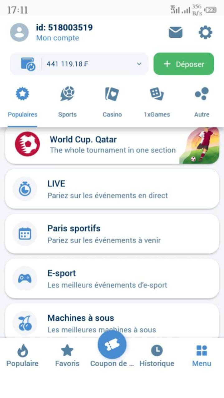 Tu as 1XBET, tu perds 😢 chaque jour. Et tu as envie de changer ta vie une fois de bon, finir avec