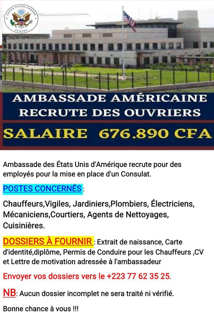 J'ai vu cette annonce d'emploi sur une page