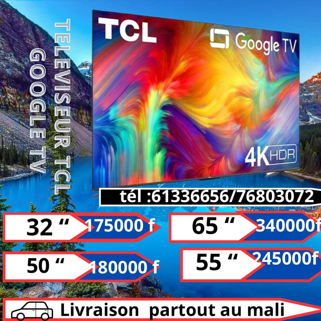 Offre spéciale chez Gigatech Store !
📺 Téléviseurs TCL Google TV avec résolution 4K HDR à des prix