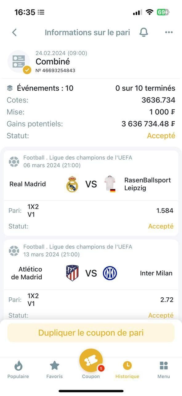 Côte 363.734
Tu peux miser à partir de 1000FCFA
PAY After
Sûre à 1000%
Seulement 3 place 👇👇
