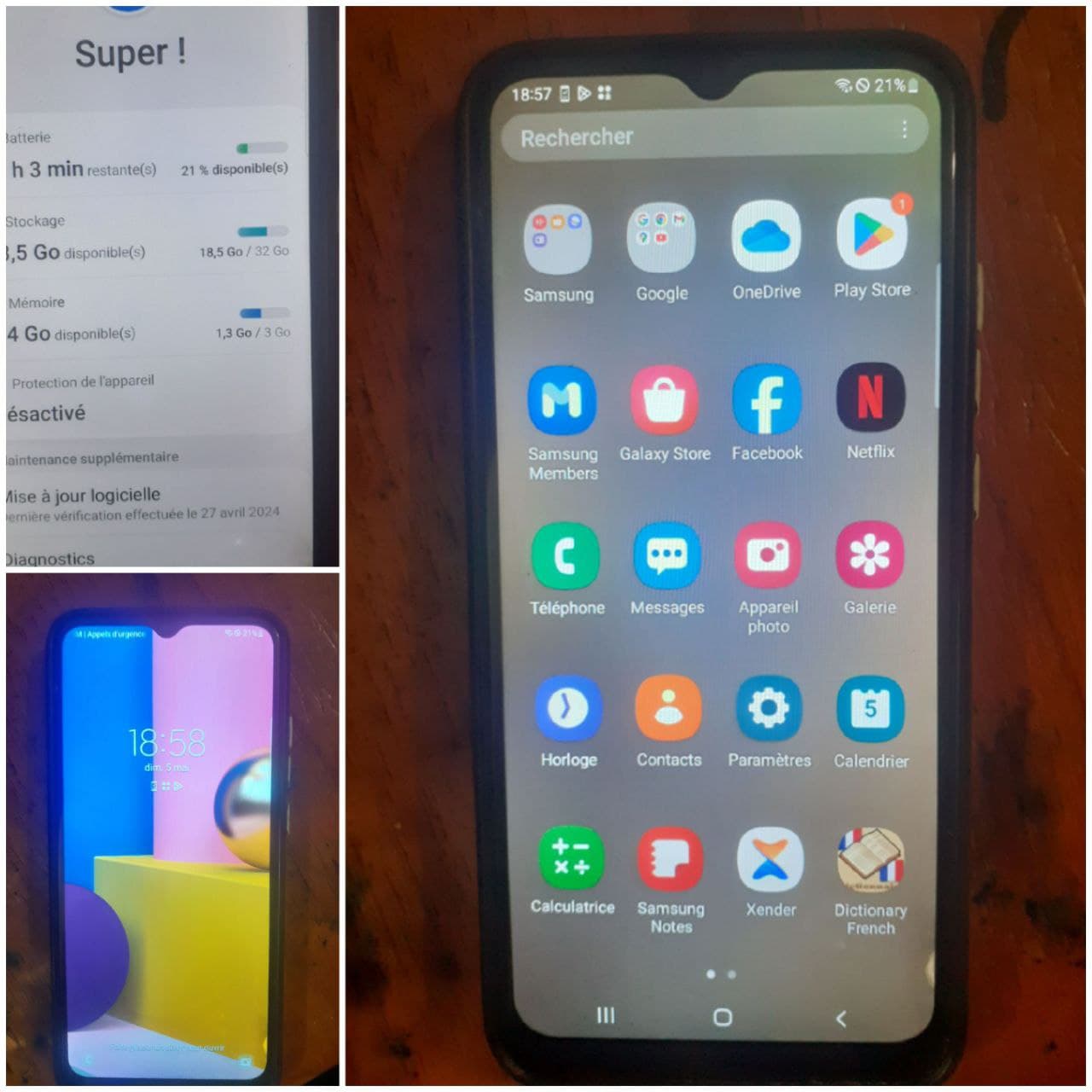 Samsung Galaxie A02S
Occasion comme neuf
32GO avec 3Go ram
Aucun défaut
Prix 45000f discutable
T