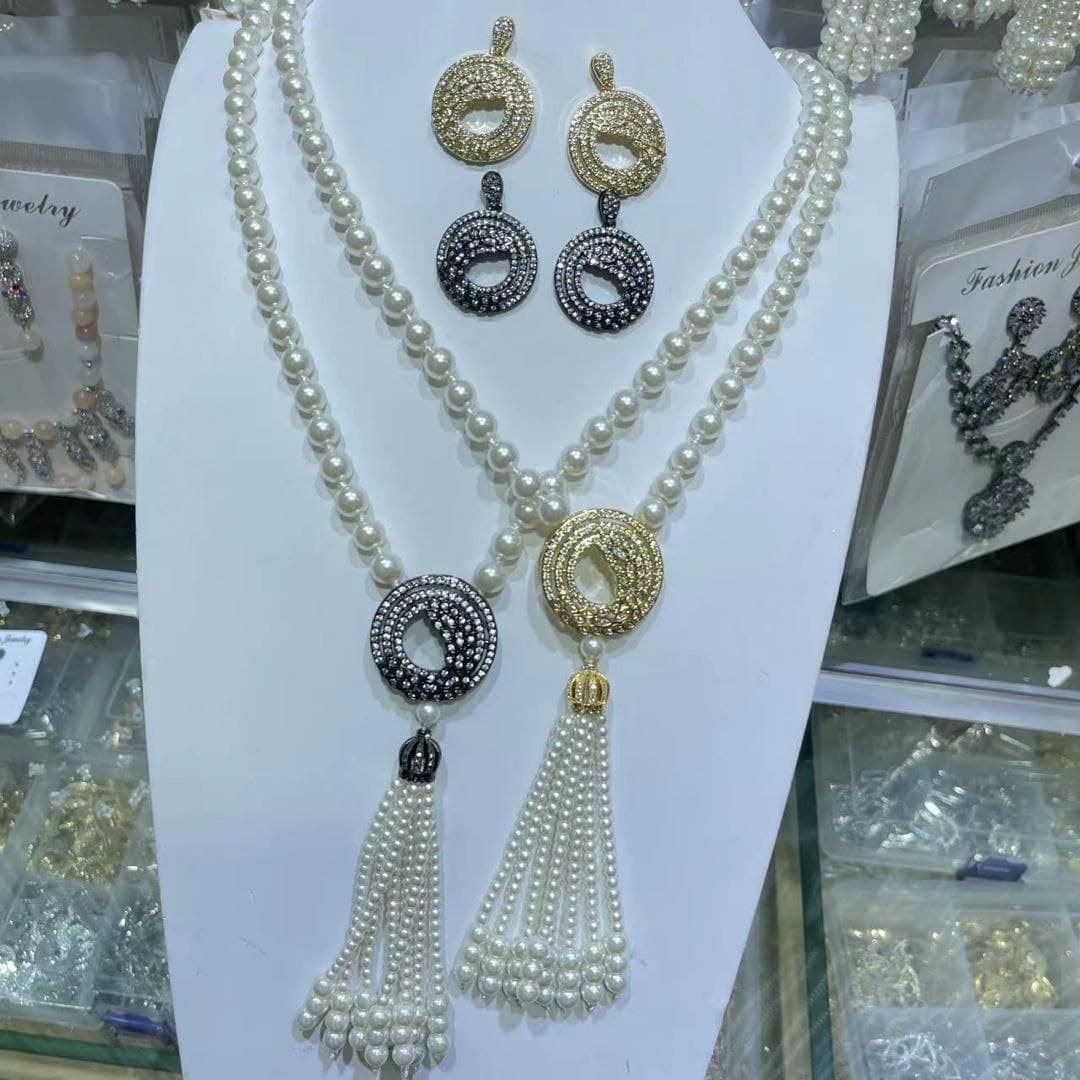 Necklace and earrings set with