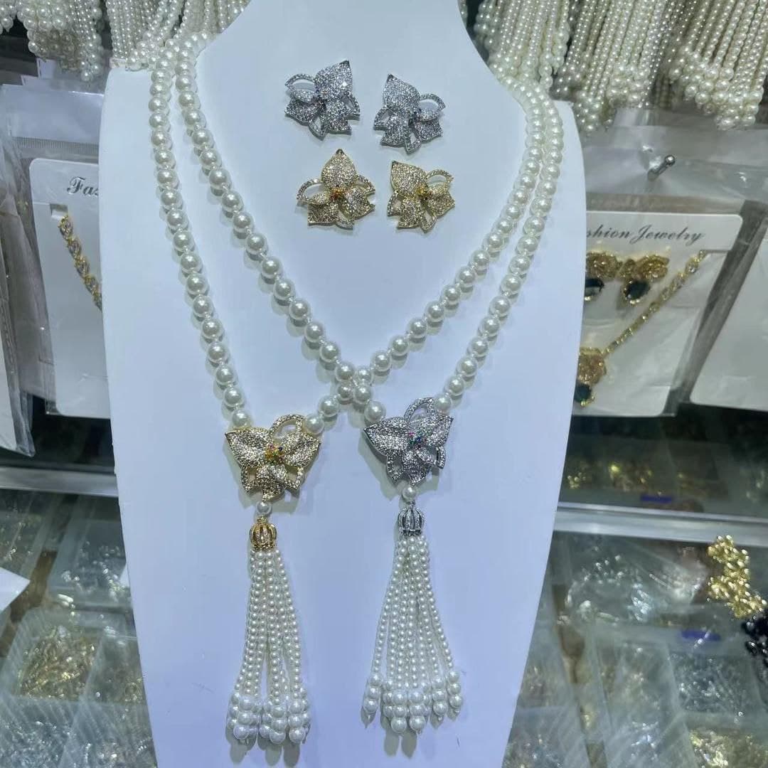 Necklace and earrings set with